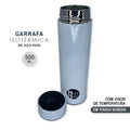 Garrafa Térmica Squeeze Inteligente, Termômetro de Temperatura 500 Ml Inox