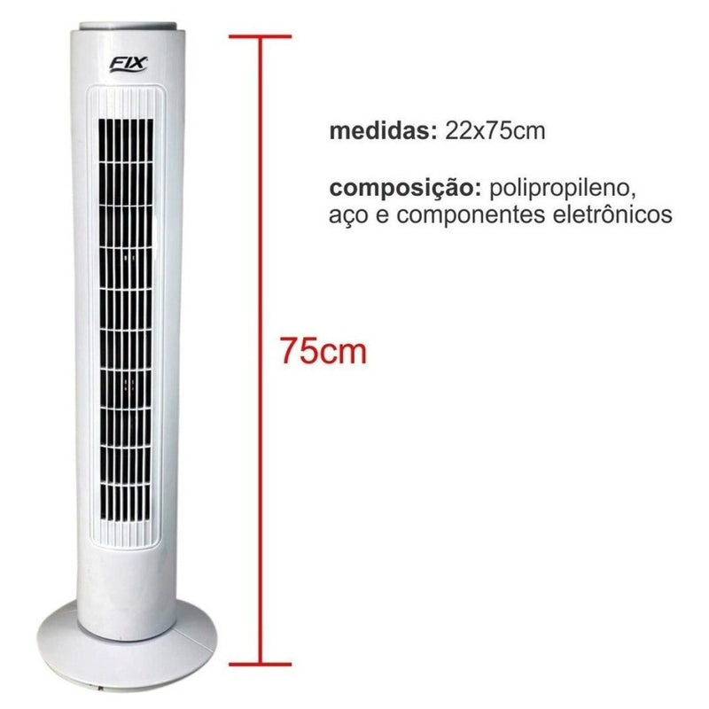 Ventilador Circulador de Ar coluna Vértical - Fix.