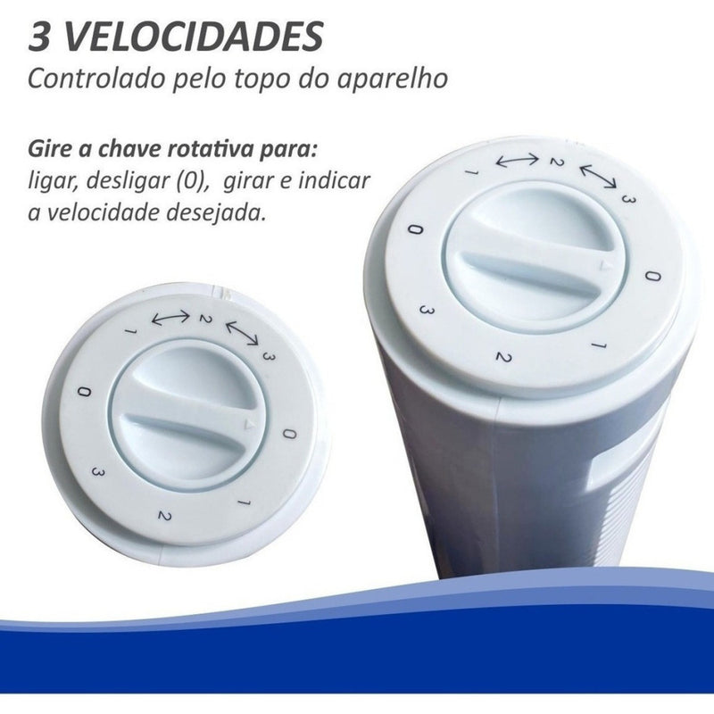 Ventilador Circulador de Ar coluna Vértical - Fix.