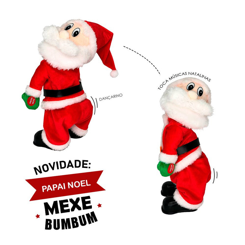 Papai Noel Musical Dançarino Mexe o Bumbum - Wincy.