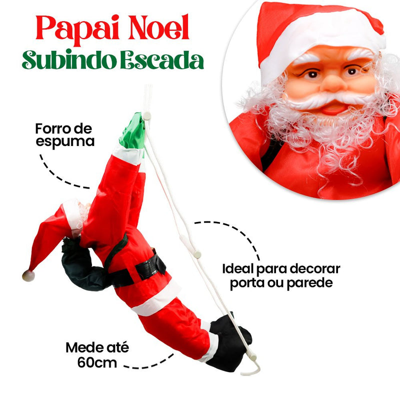 Papai Noel Subindo Escada 60cm - Wincy