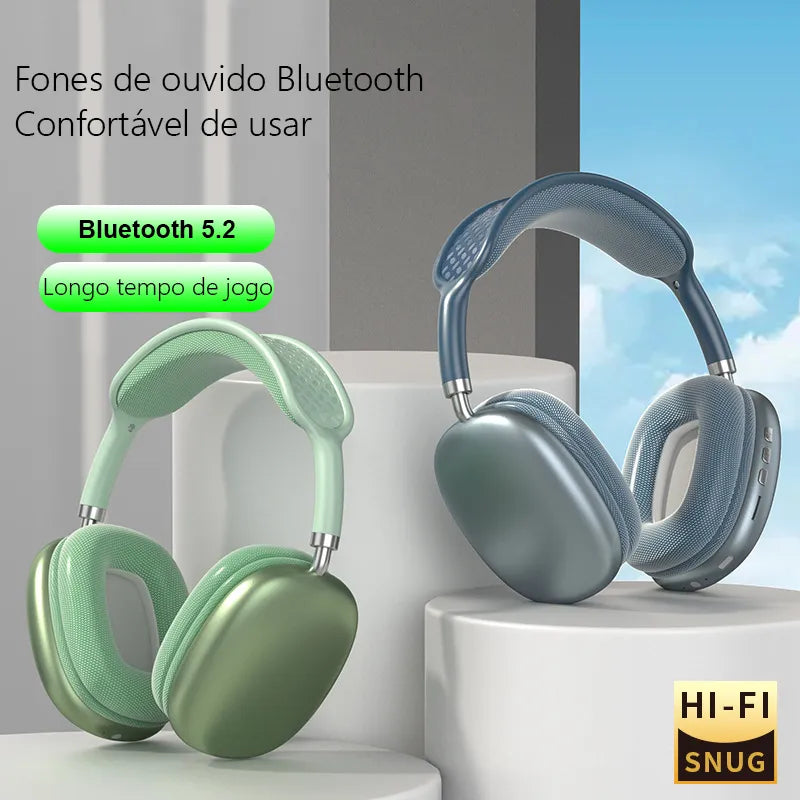 Fones de ouvido P9 sem fio Bluetooth