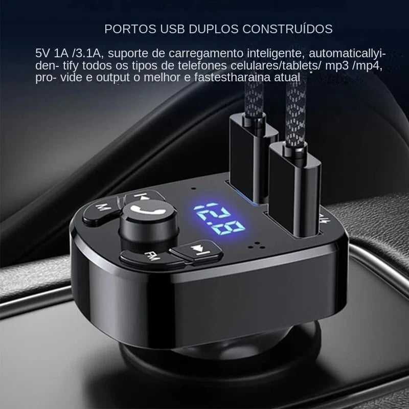 Transmissor de Som Bluetooth Automotivo